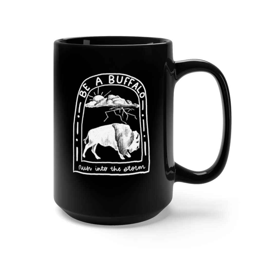Buffalo, Black Mug 15oz - Image 3