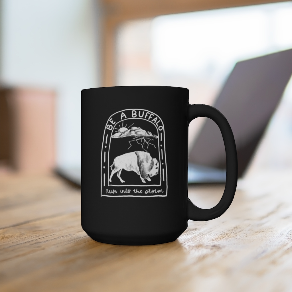 Buffalo, Black Mug 15oz - Image 4