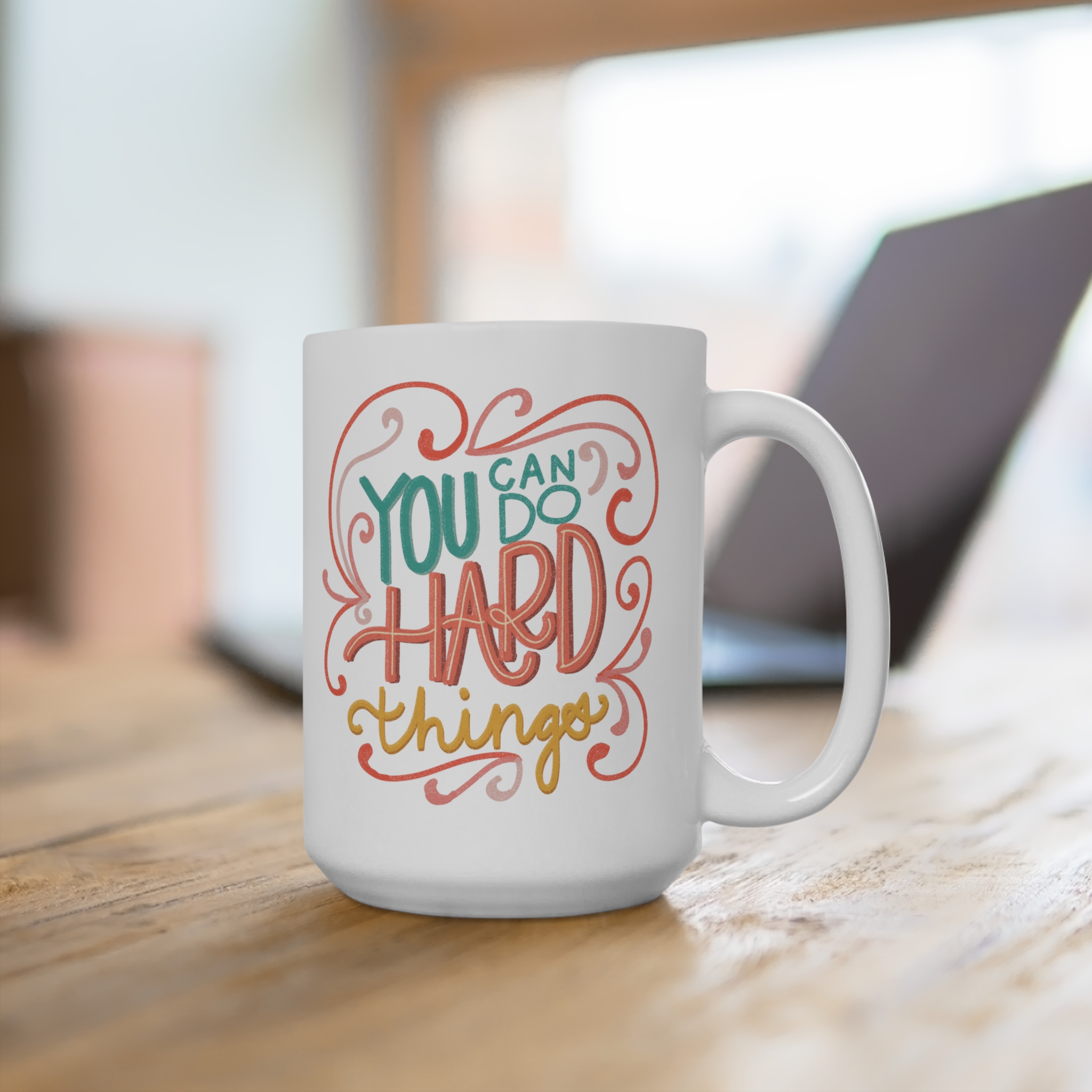 You Can Do Hard Things Mug 15oz - Image 4