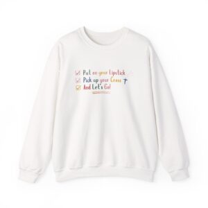 Put On Your Lipstick & Pick Up Your Cross Unisex Heavy Blendâ„¢ Crewneck Sweatshirt