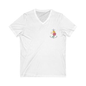 Colored Anchor Jersey Short Sleeve V-Neck Tee