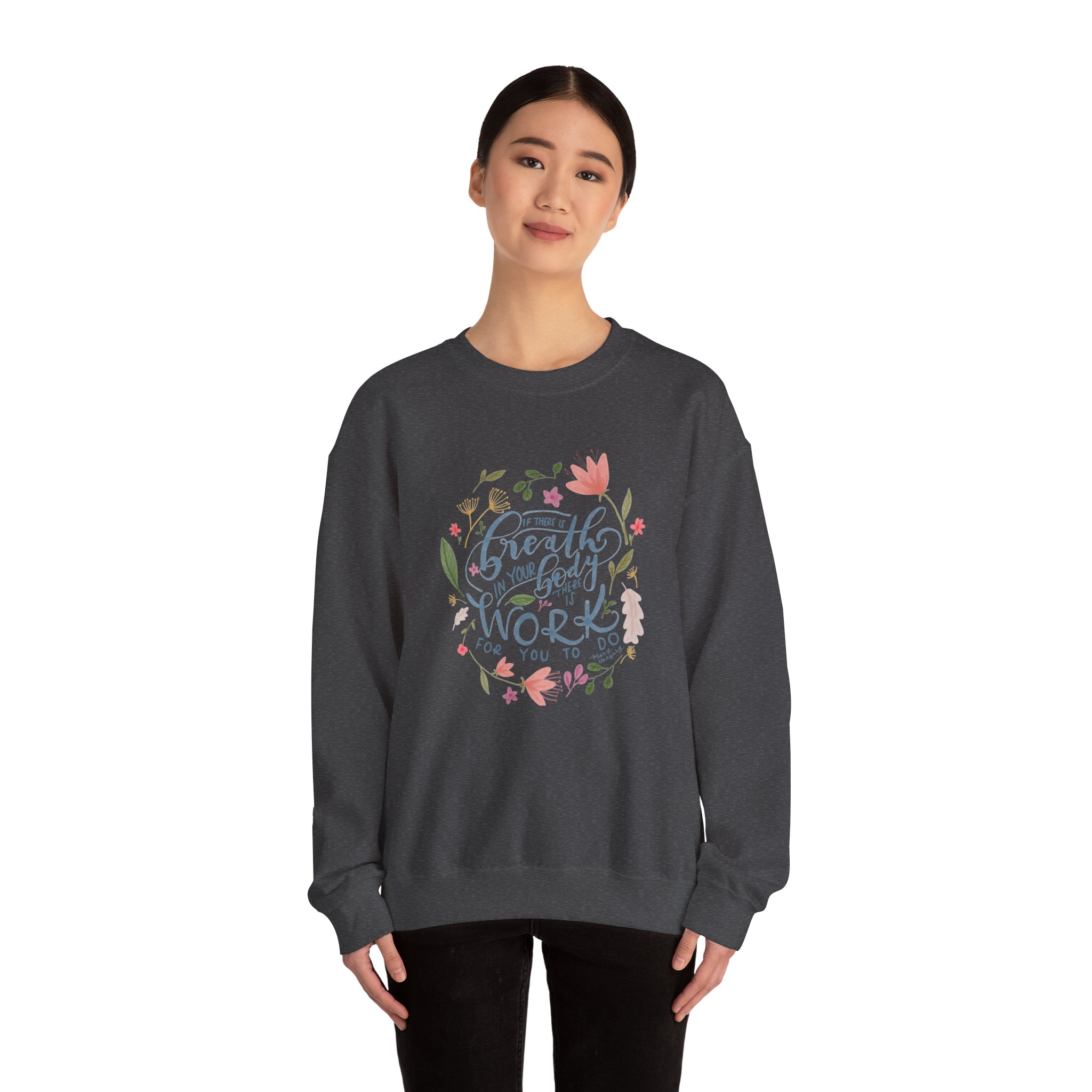 Breath in Your Body Unisex Heavy Blend™ Crewneck Sweatshirt - Image 8