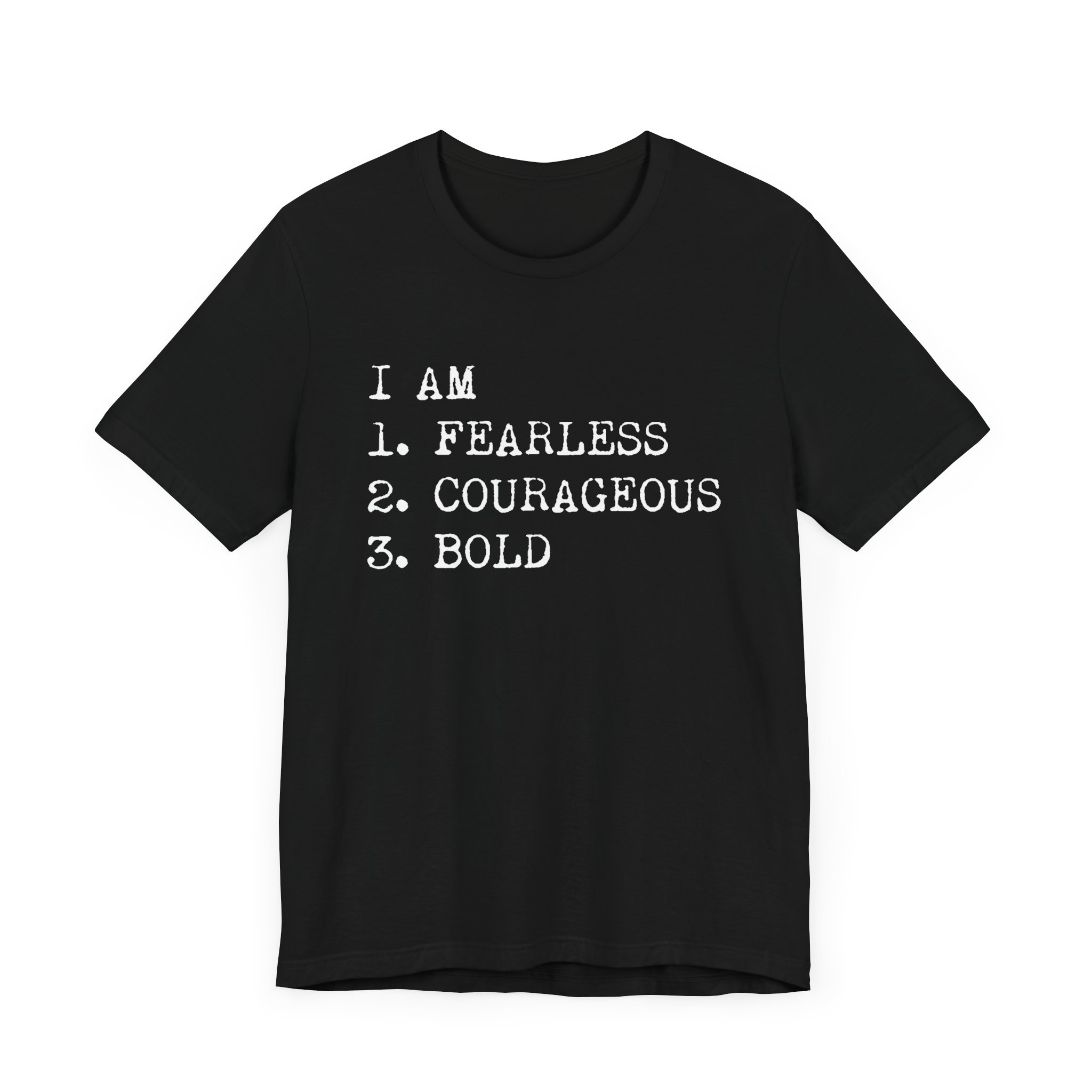 I Am... Black Unisex Jersey Short Sleeve Tee - Image 3