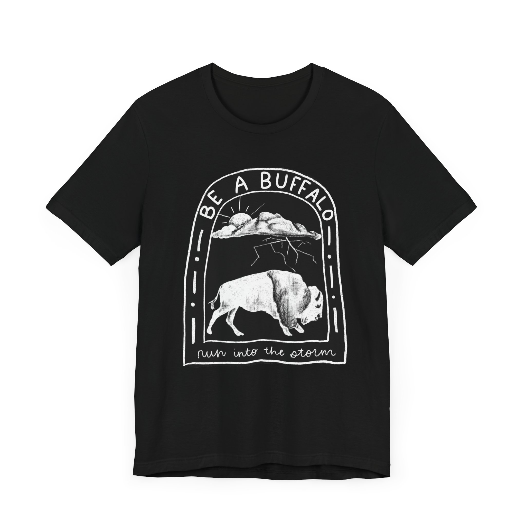 Be a Buffalo Black Unisex Jersey Short Sleeve Tee - Image 3