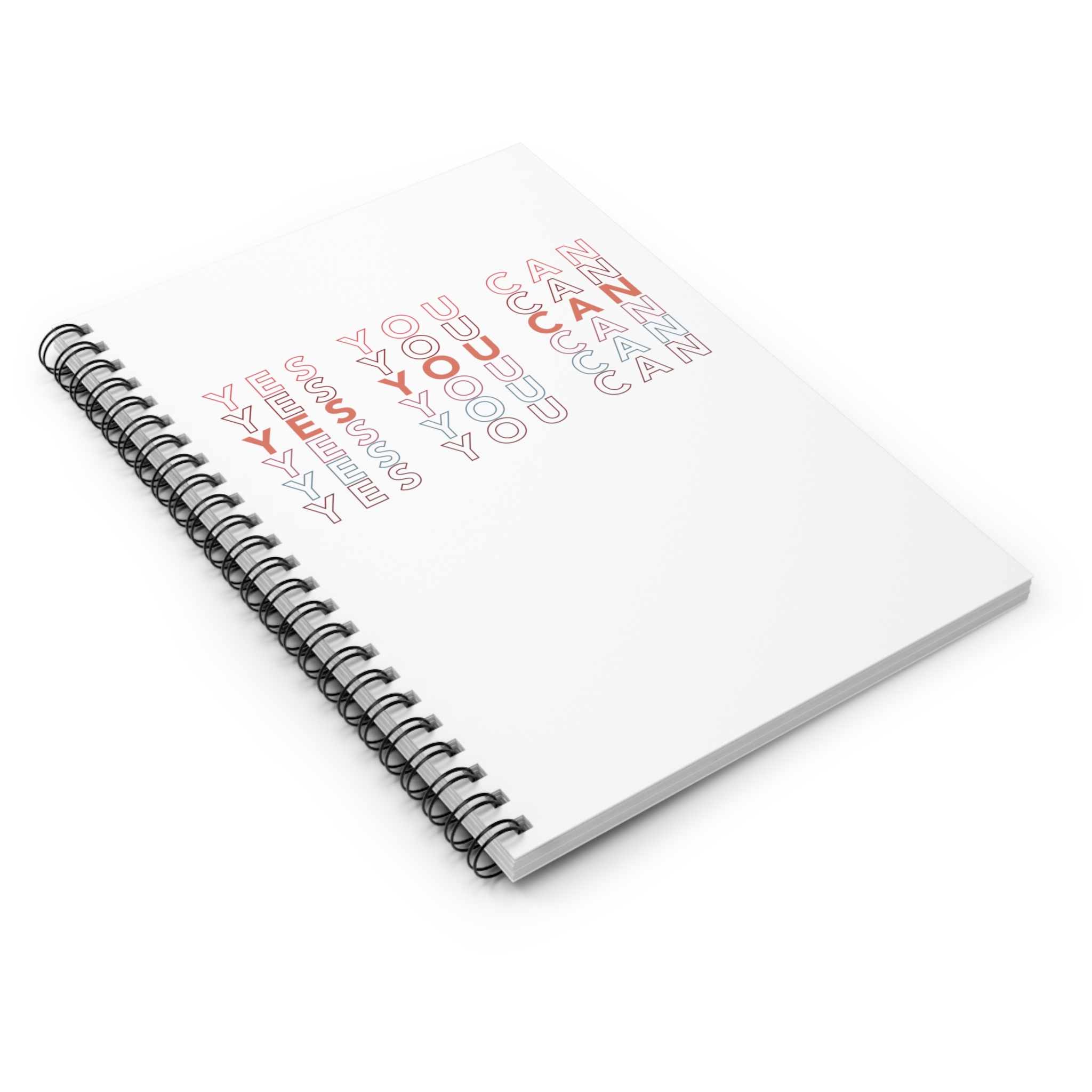 Yes You Can Spiral Notebook - Ruled Line - Image 3