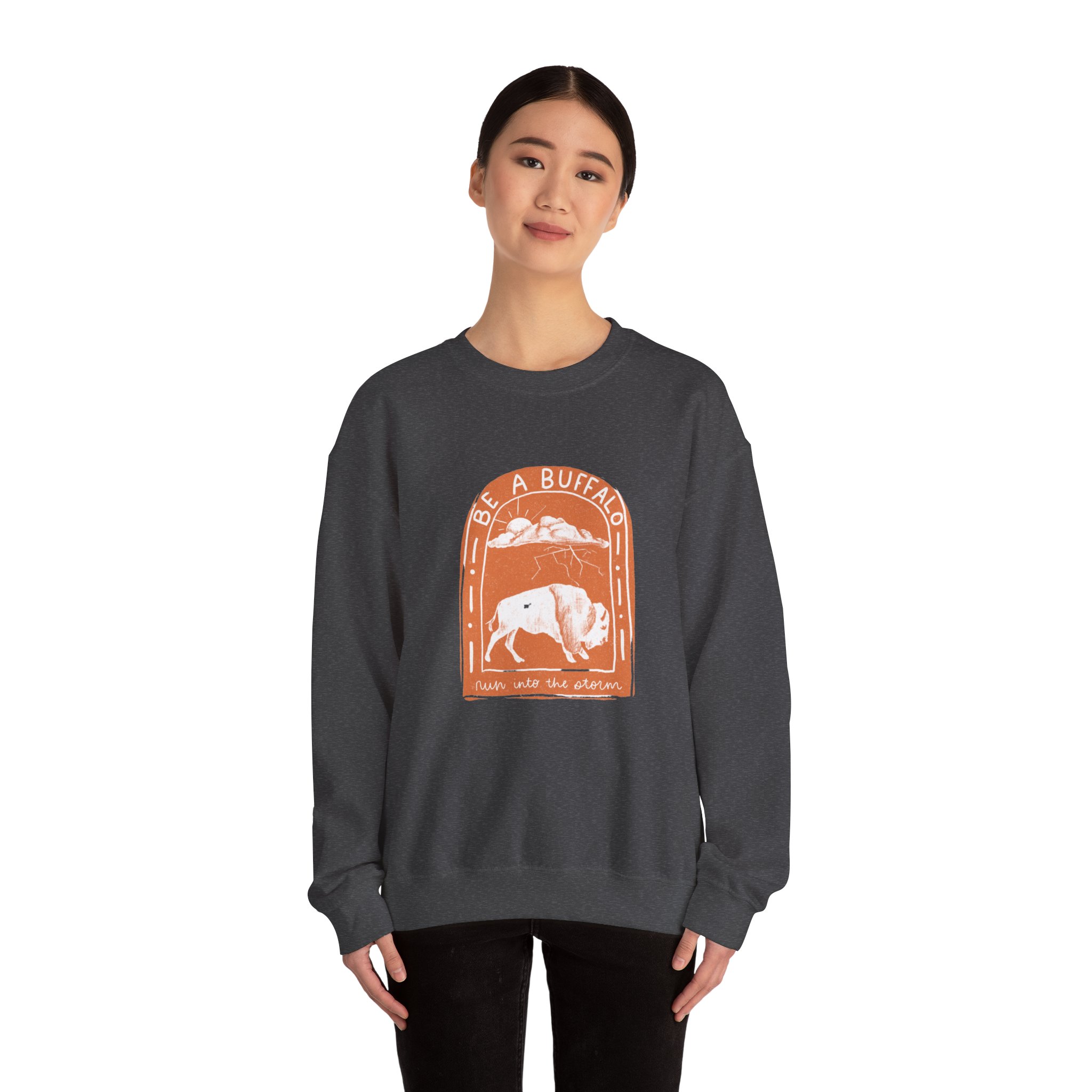 Be a Buffalo Unisex Heavy Blend™ Crewneck Sweatshirt - Image 8