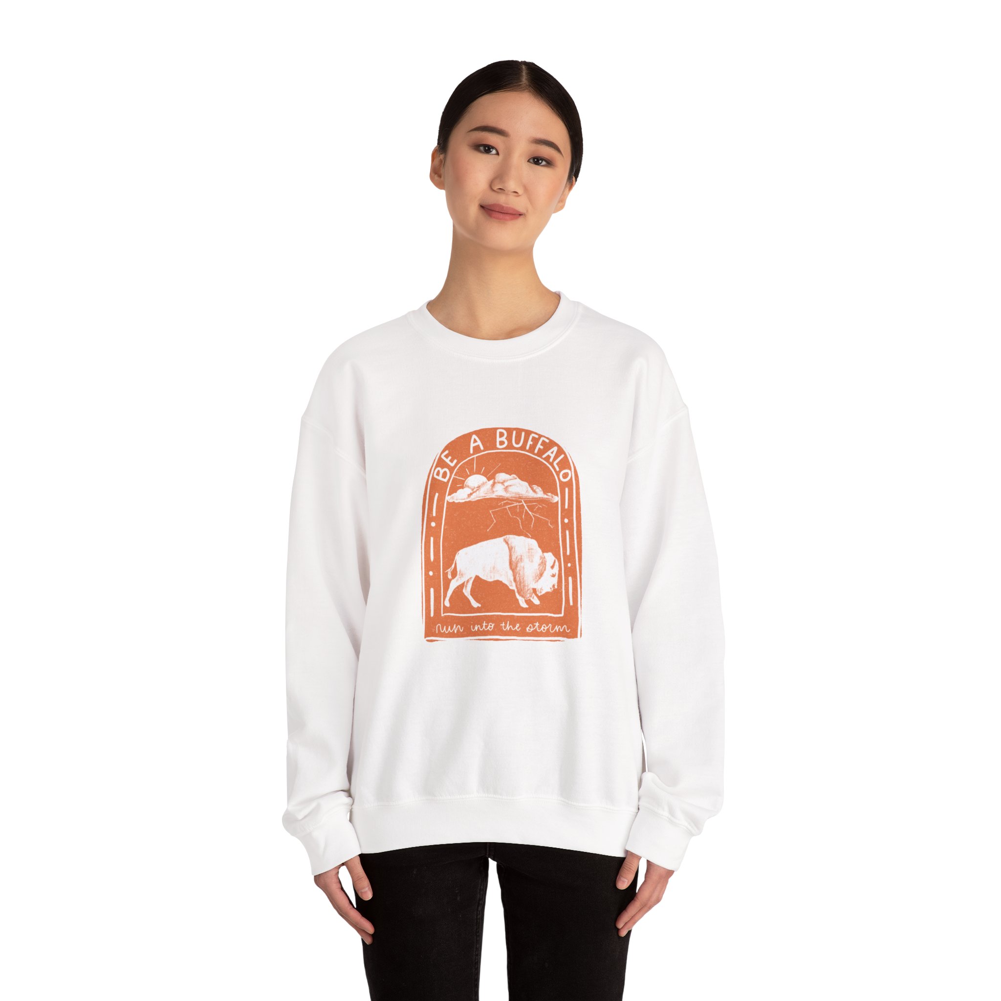 Be a Buffalo Unisex Heavy Blend™ Crewneck Sweatshirt - Image 4