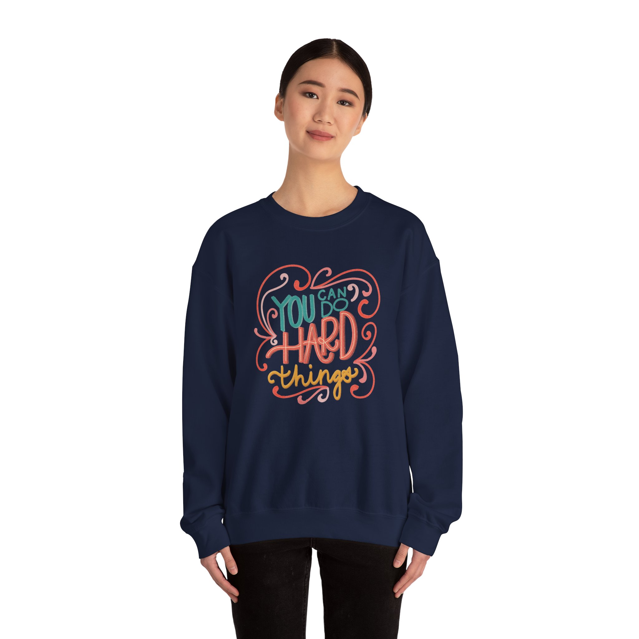 You Can Do Hard Things Unisex Heavy Blend™ Crewneck Sweatshirt - Image 12