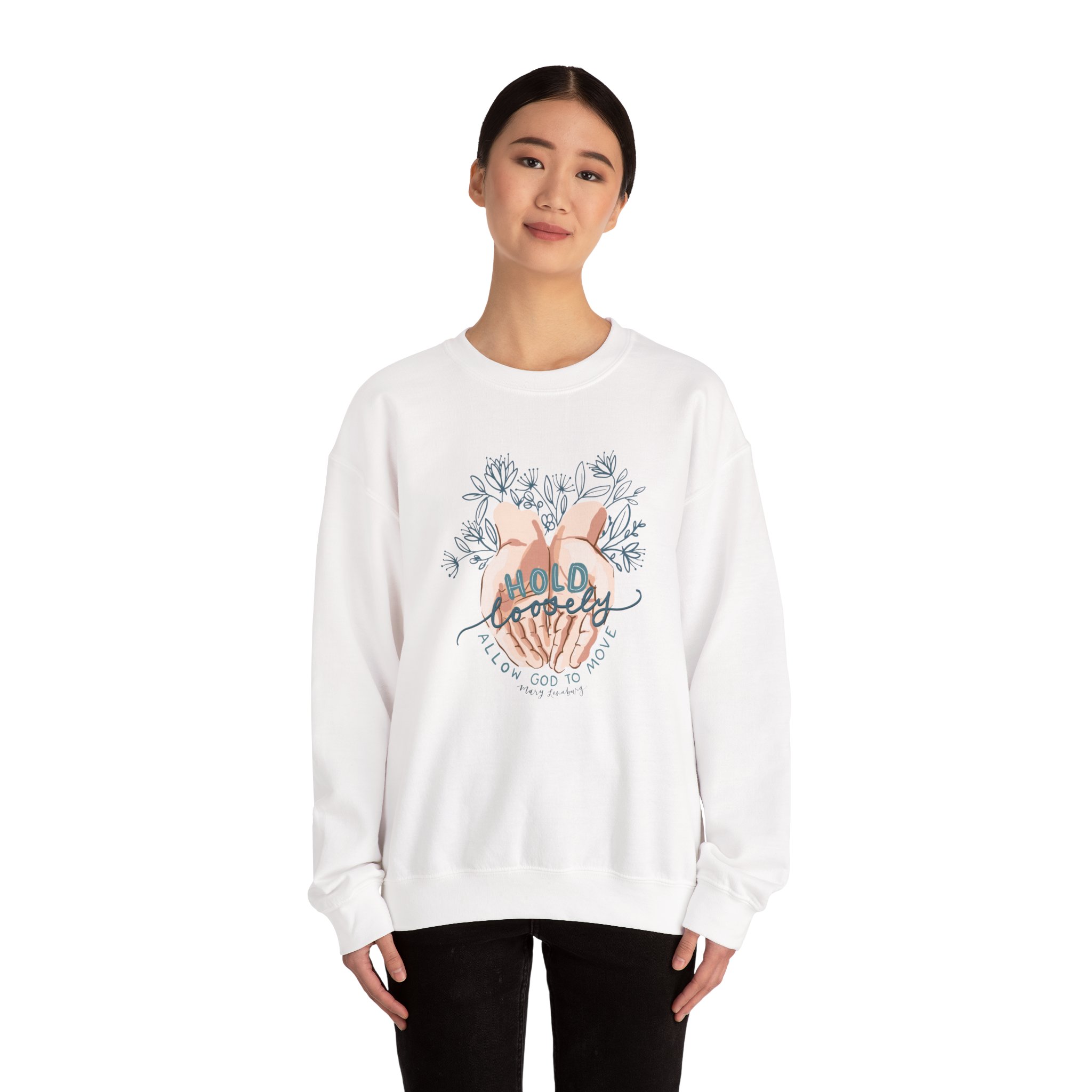 Hold Loosely Unisex Heavy Blend™ Crewneck Sweatshirt - Image 4