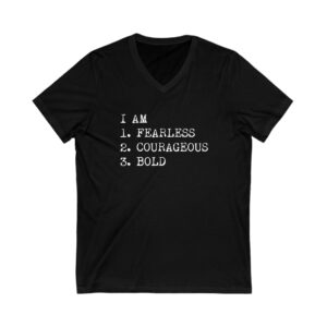 Black I Am V-Neck Tee
