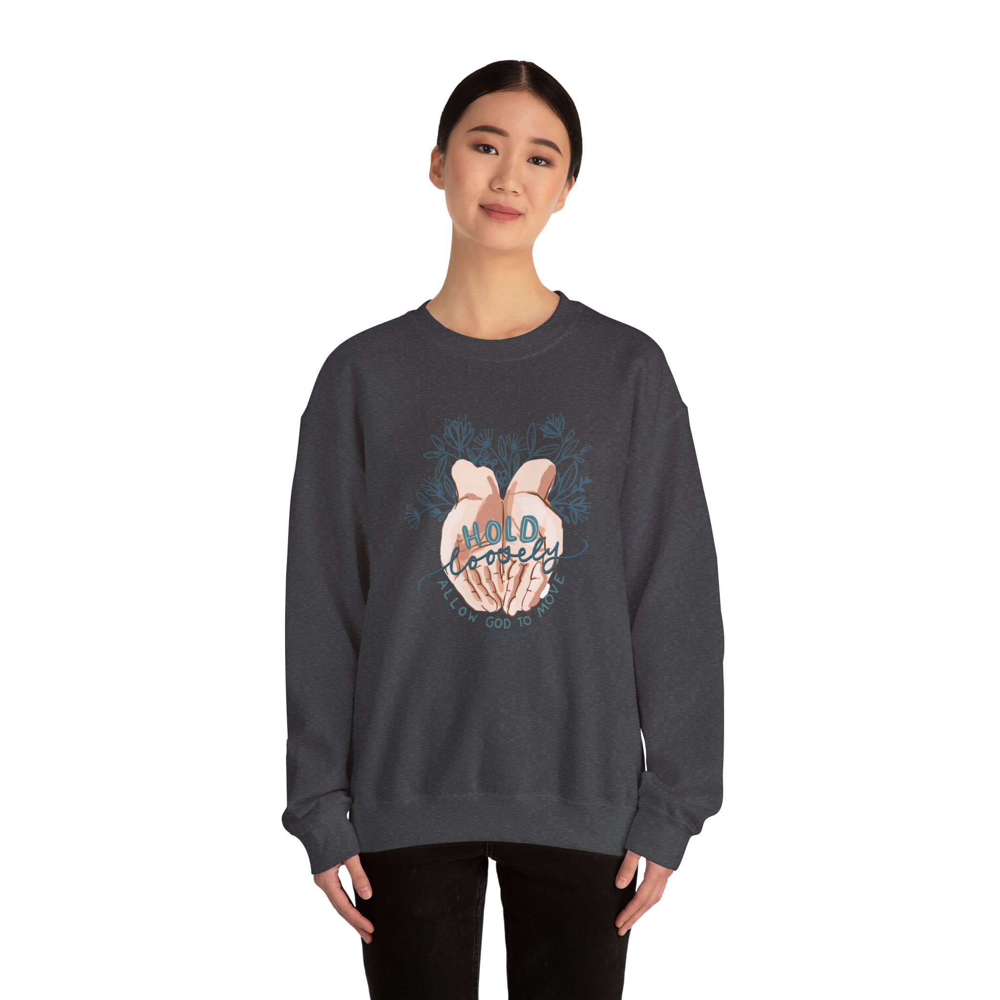 Hold Loosely Unisex Heavy Blend™ Crewneck Sweatshirt - Image 8
