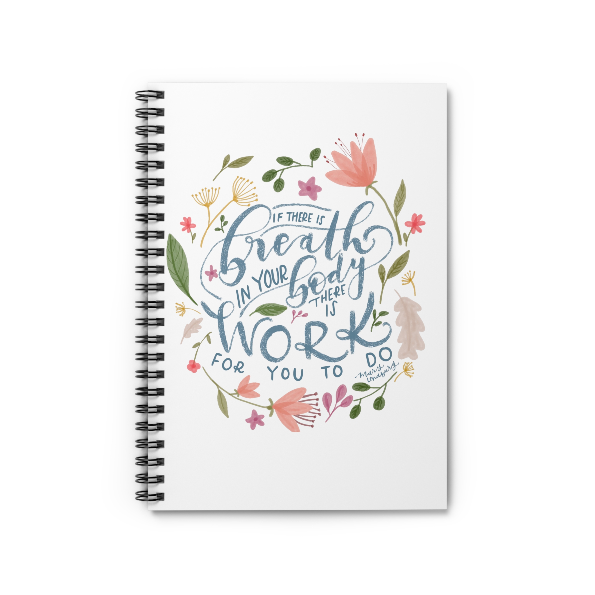 Breath in Your Body Spiral Notebook - Ruled Line