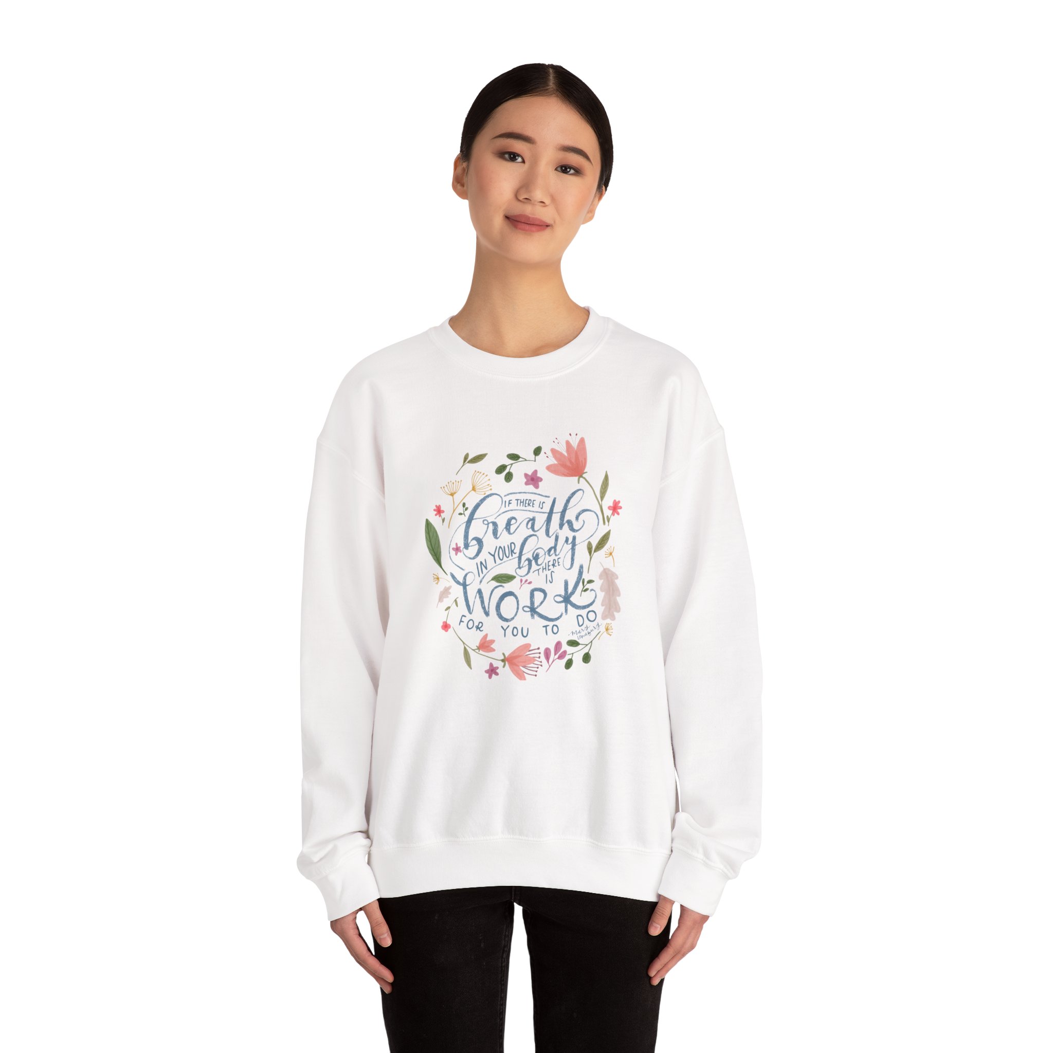 Breath in Your Body Unisex Heavy Blend™ Crewneck Sweatshirt - Image 4