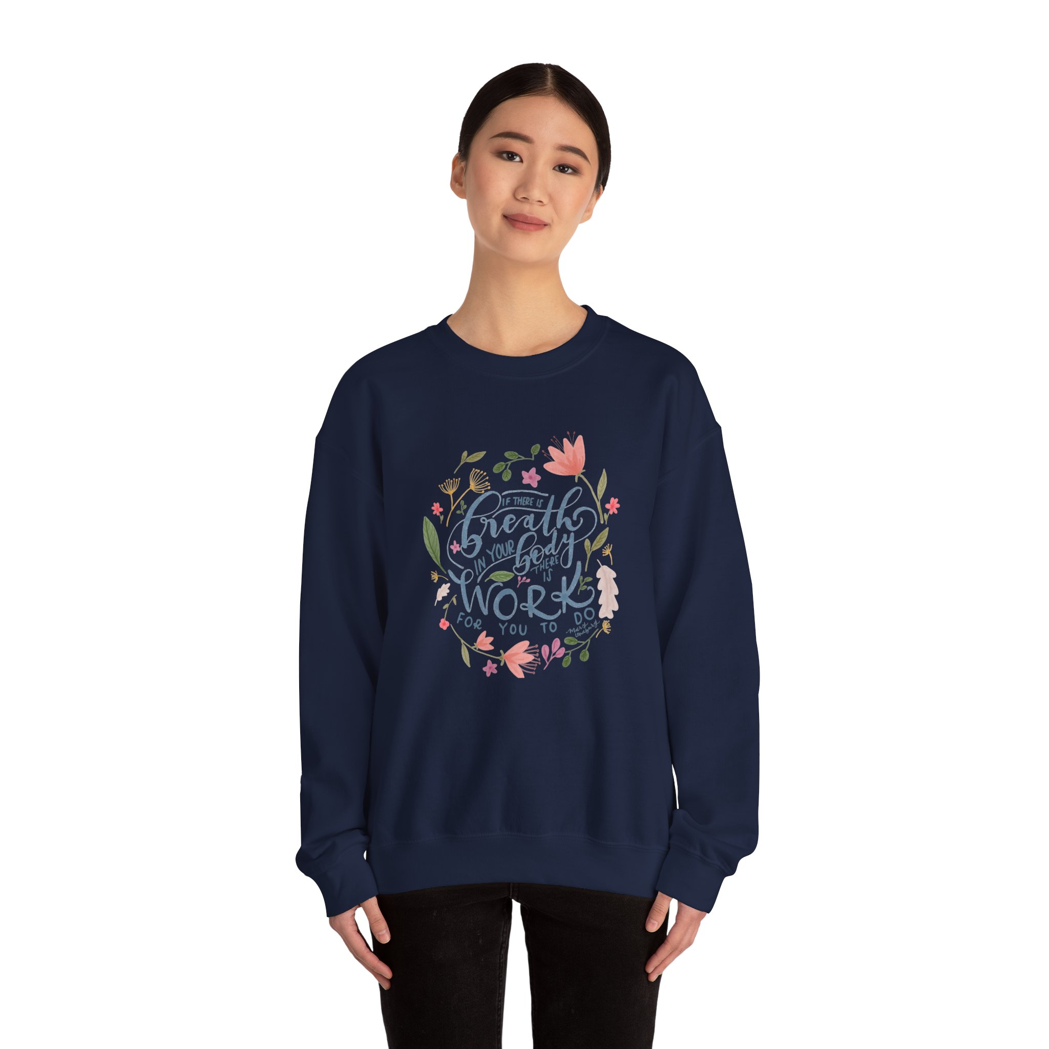 Breath in Your Body Unisex Heavy Blend™ Crewneck Sweatshirt - Image 12