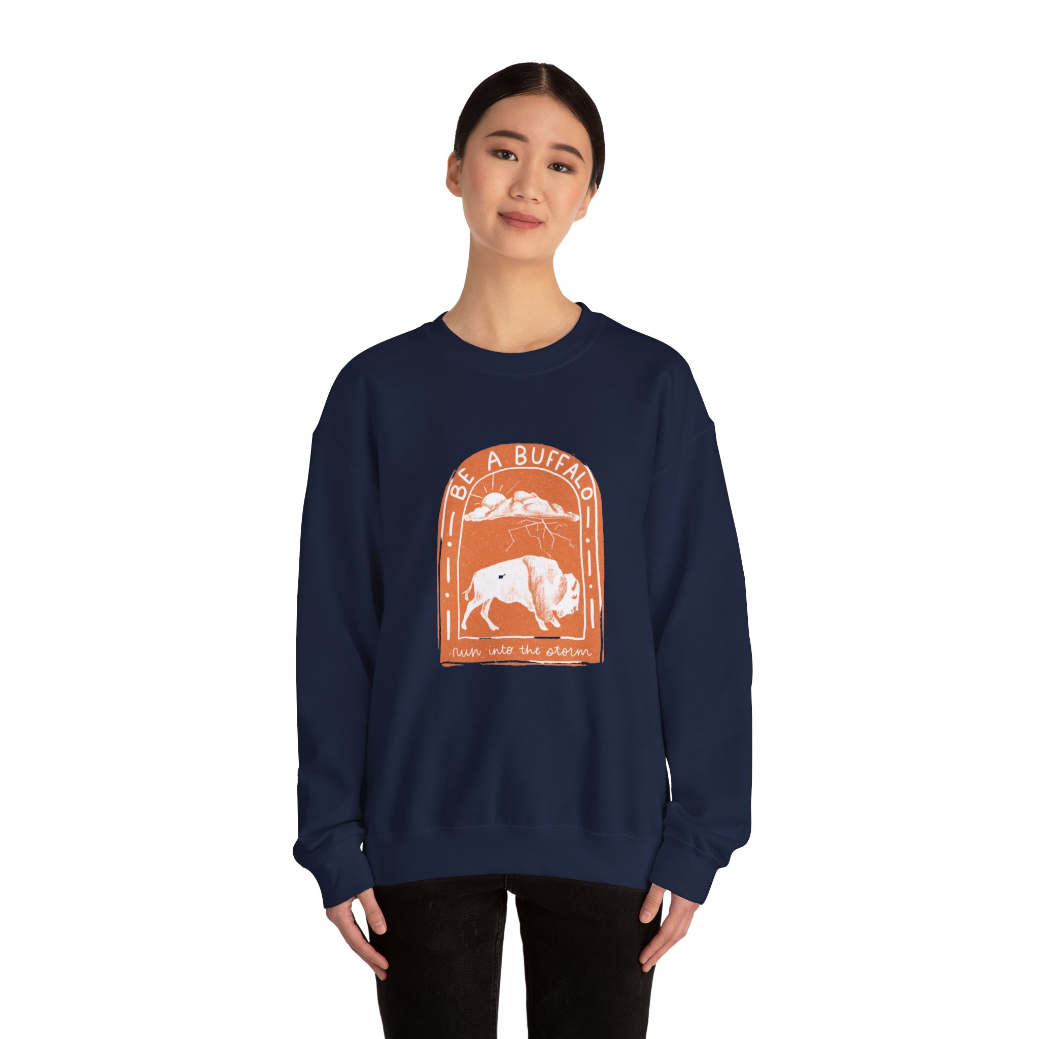 Be a Buffalo Unisex Heavy Blend™ Crewneck Sweatshirt - Image 12
