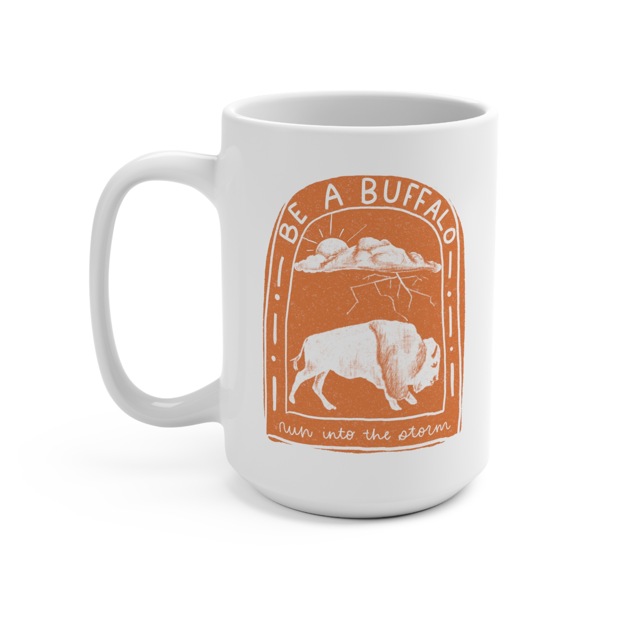 Orange Buffalo Mug 15oz - Image 3