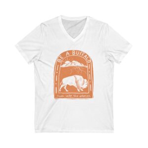 Orange Buffalo V-Neck Tee